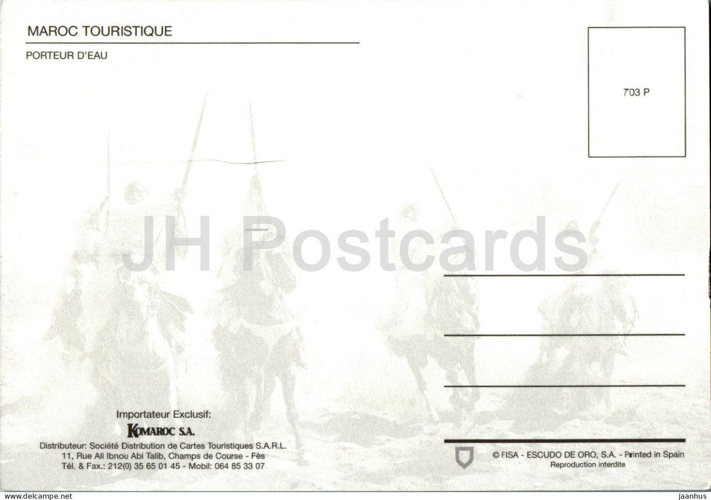 Maroc Touristique - Porteur D'Eau - Wasserträger - 703 - Marokko - unbenutzt