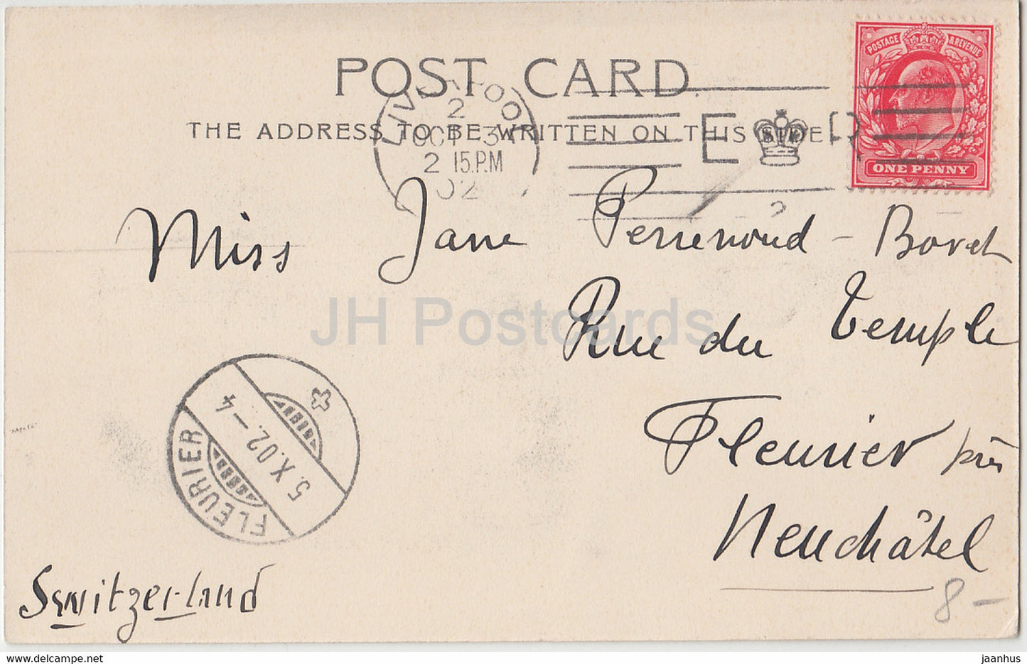 Liverpool - Lime Street - old postcard - 1902 - England - United Kingdom - used