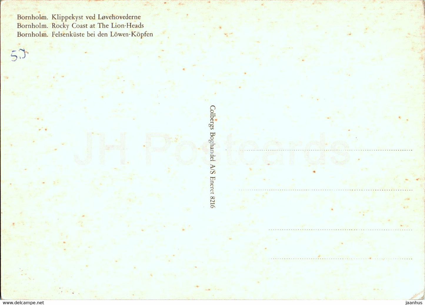 Bornholm - Klippekyst ved Lovehovederne - Rocky Coast at the Lion Heads - Denmark - unused