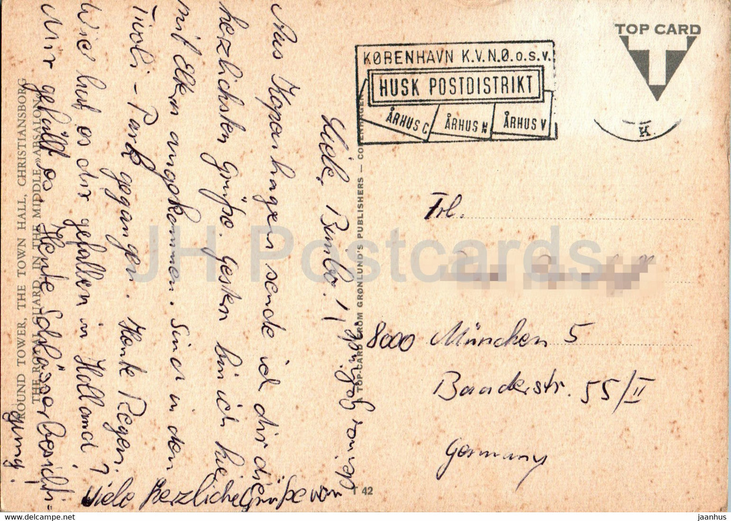 Copenhagen - Kopenhagen - Round Tower - The Town Hall - Christiansborg - The Royal Guard - T 42 - Denmark - used