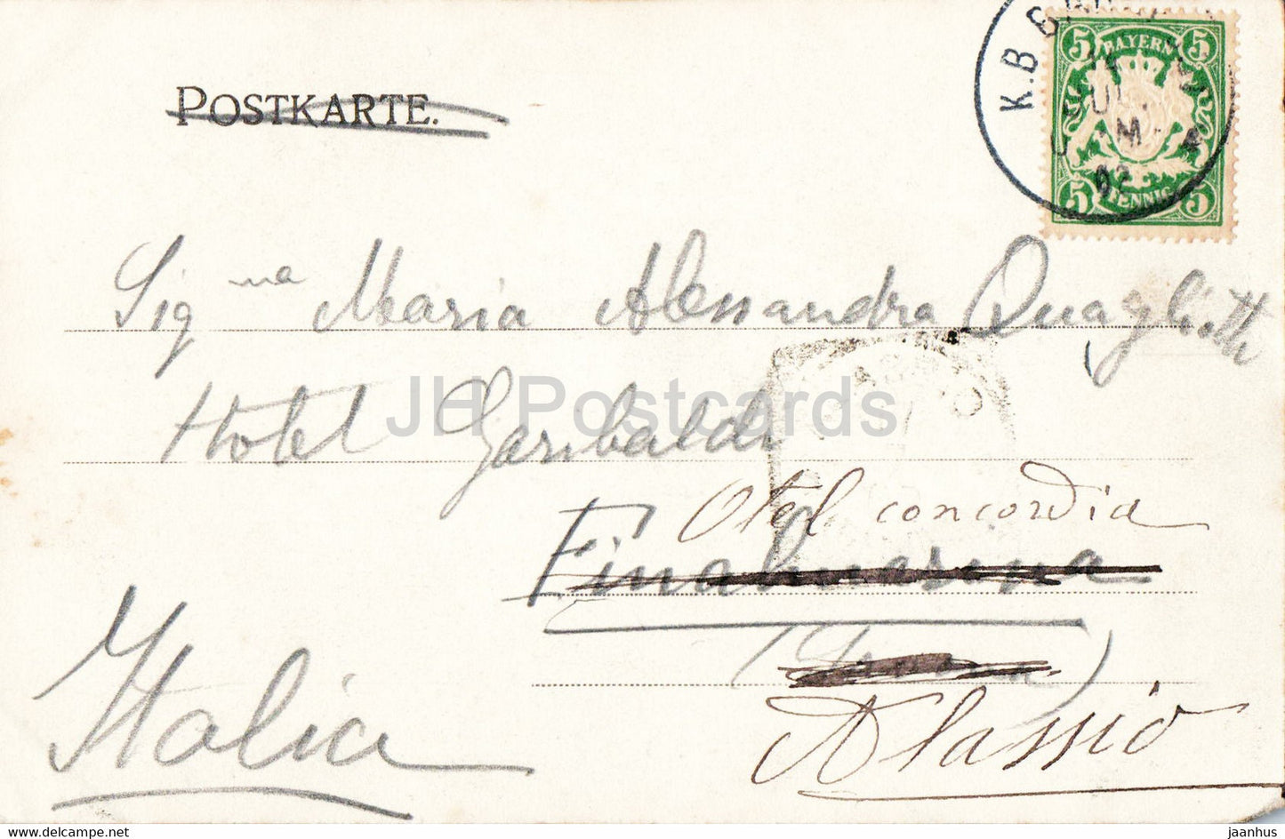 Nuremberg - Nuremberg - Sudportal des Doms und Bischofliches Palais - carte postale ancienne - 1902 - Allemagne - utilisé