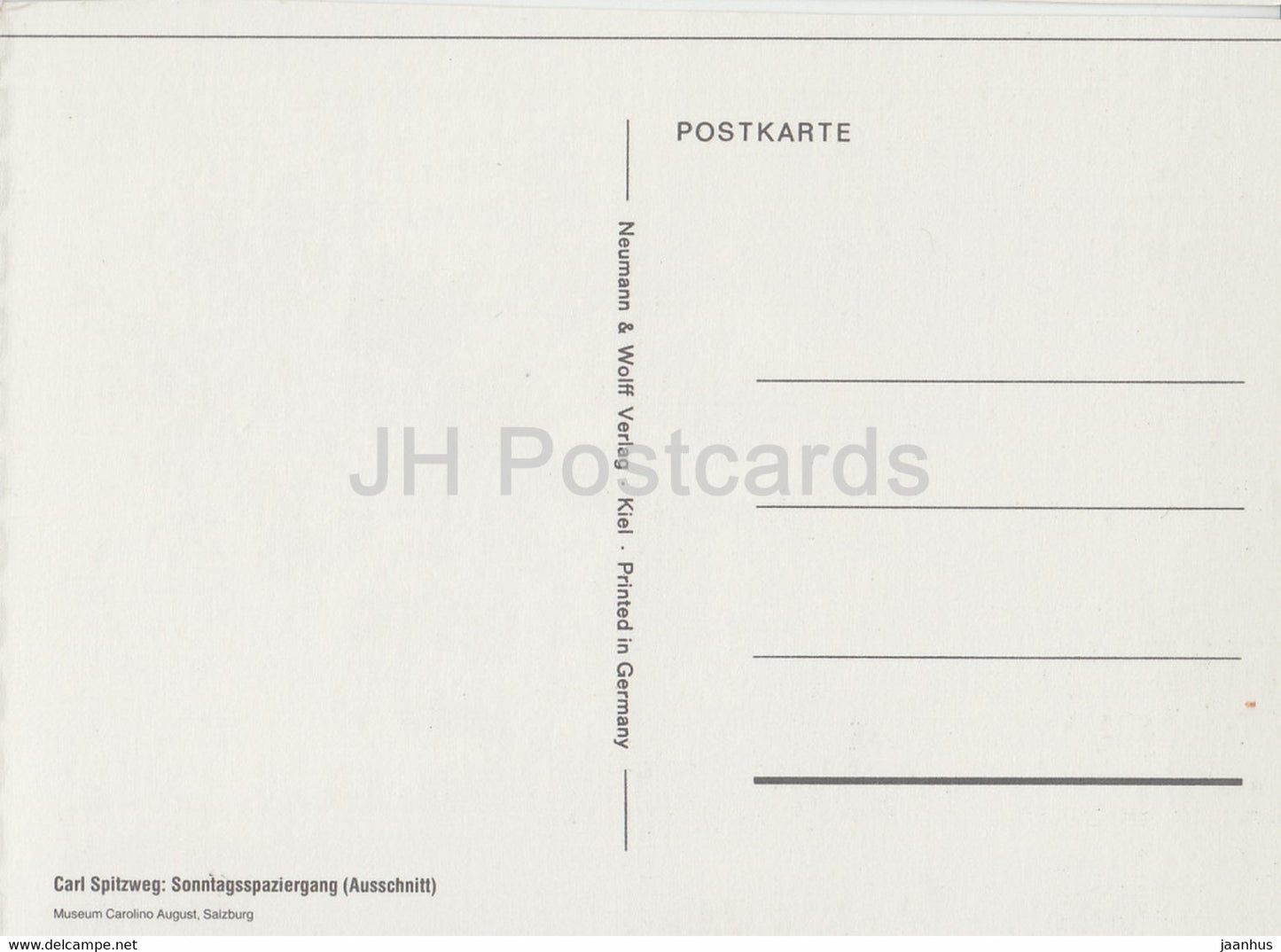 painting by Carl Spitzweg - Sonntagsspaziergang - German art - Germany - unused