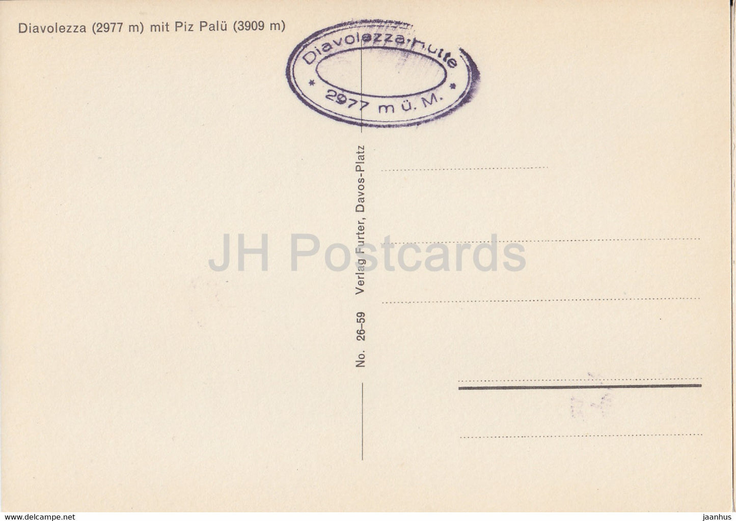 Diavolezza 2977 m mit Piz Palu 3909 m - Schweiz - unbenutzt