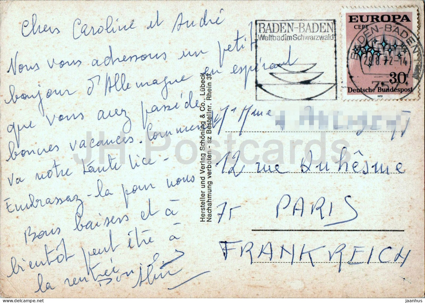 Die Romantische Rheingold Strasse - map - multiview - 1972 - Germany - used