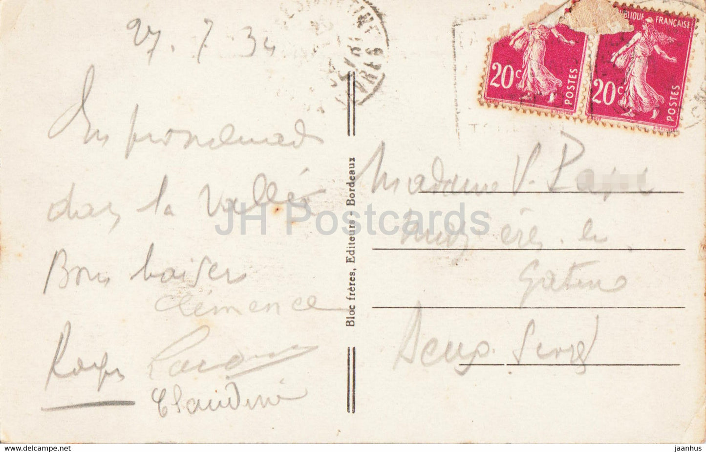 Route de Gabas au Col du Pourtalet - La Route Cupee par la neige - old postcard - France - used