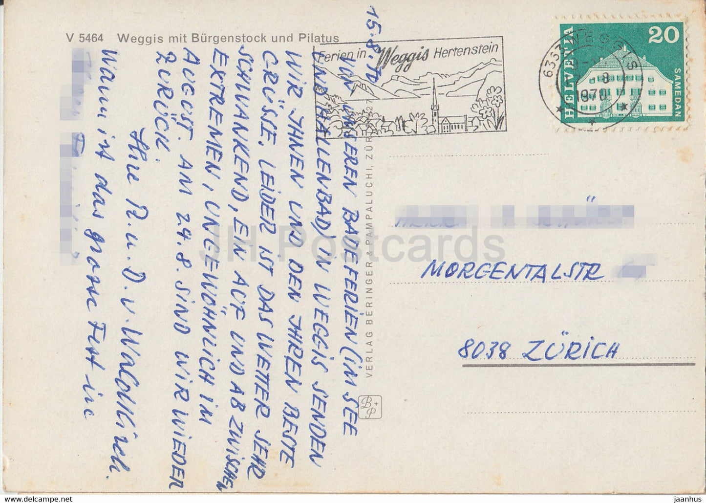 Weggis mit Burgenstock und Pilatus - 5464 - 1970 - Suisse - occasion