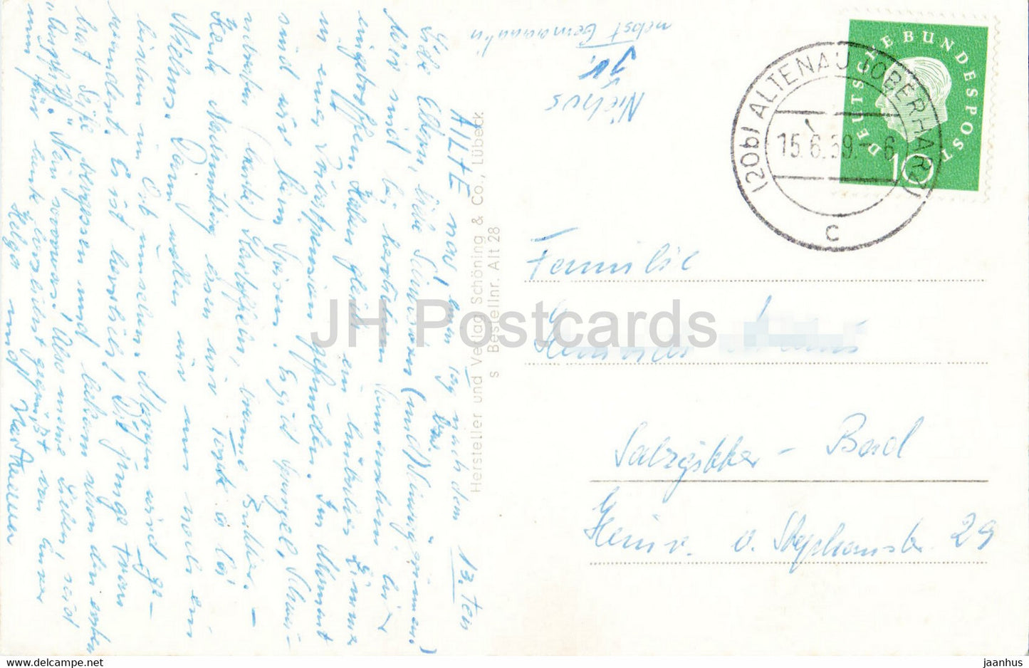 Altenau Oberharz - Partie am Dammgraben - alte Postkarte - 1959 - Deutschland - gebraucht