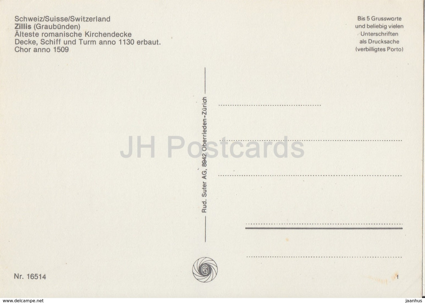 Zillis - alteste romanische Kirchendecke - church - 16514 - Switzerland - unused