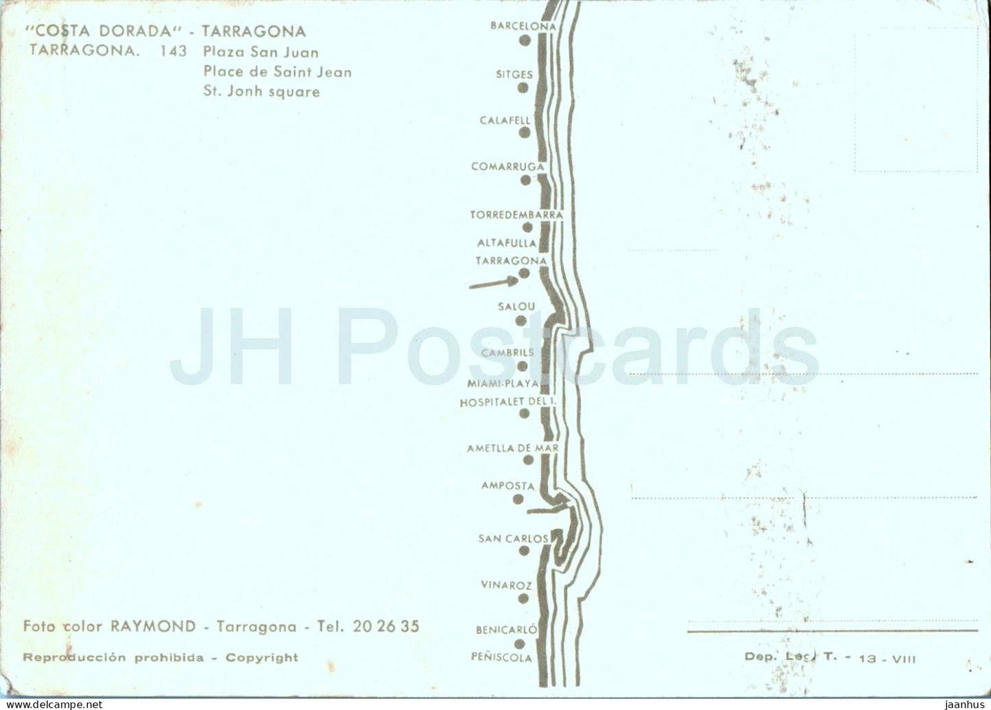 Costa Dorada - Tarragona - St John square - Plaza San Juan - 143 - Spain - unused