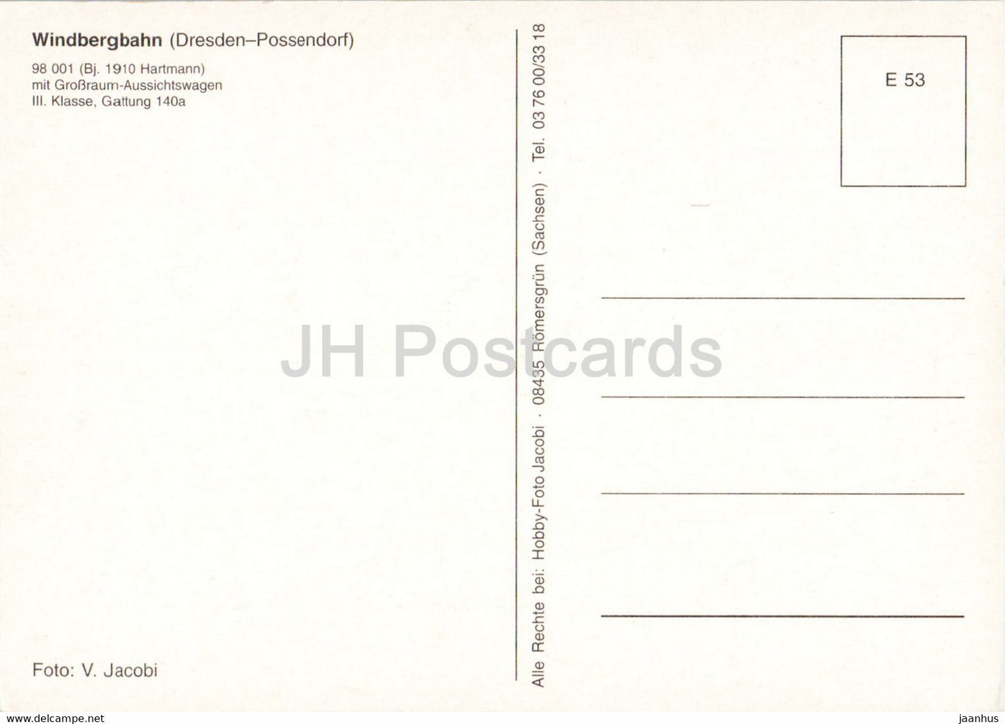 Windbergbahn Dresden Possendorf - train - railway - locomotive - Germany - unused