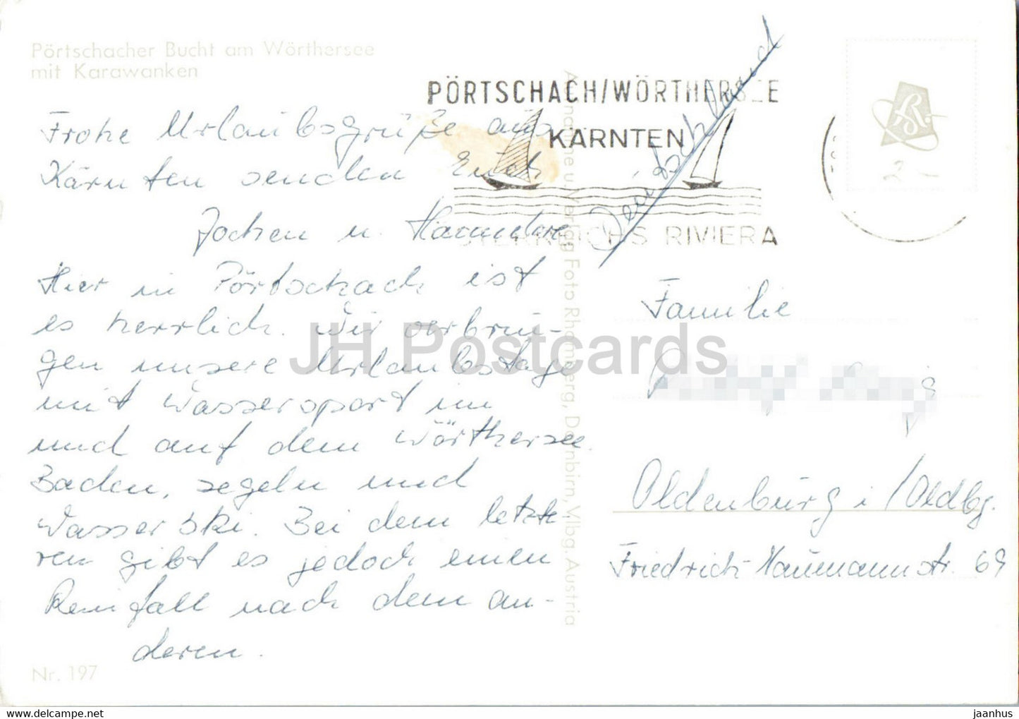 Portschacher Bucht Worthersee mit Karawanken - Austria - used