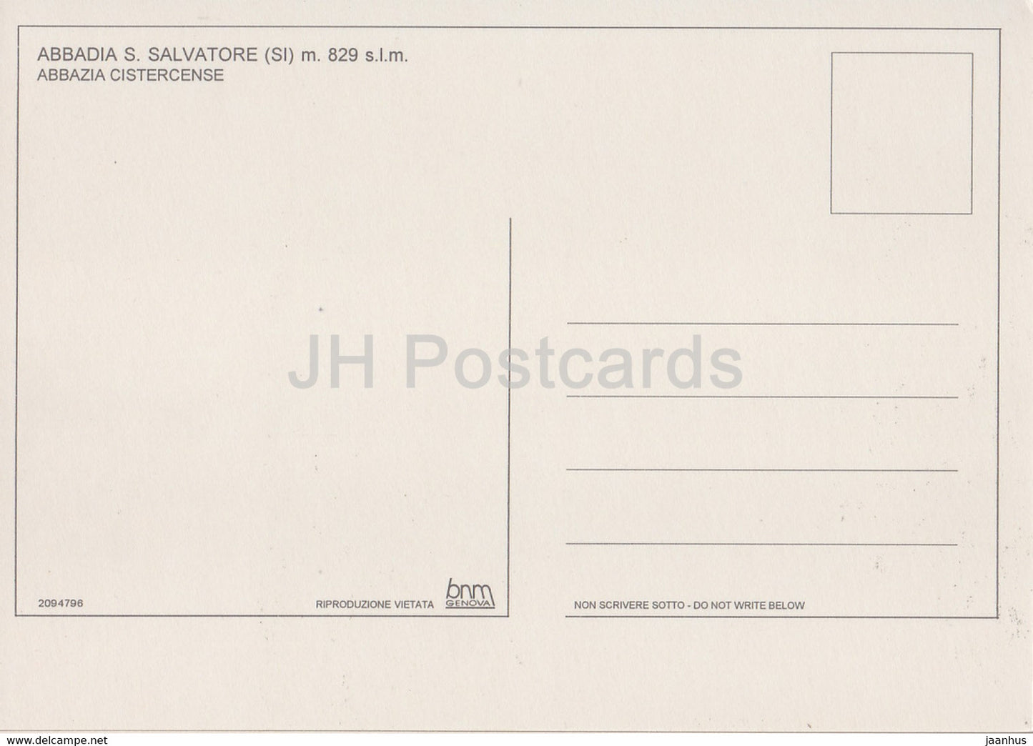 Abbazia Cistercense - Abbadia S Salvatore - Cistercian Abbey - Italy - Italia - unused