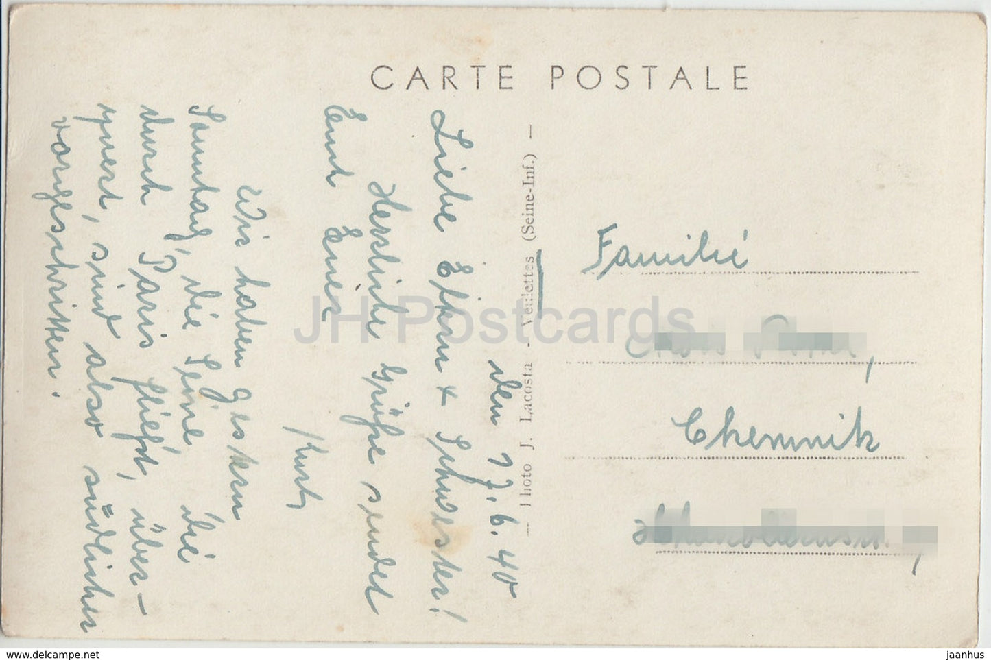 Veulettes - alte Postkarte - Frankreich - gebraucht