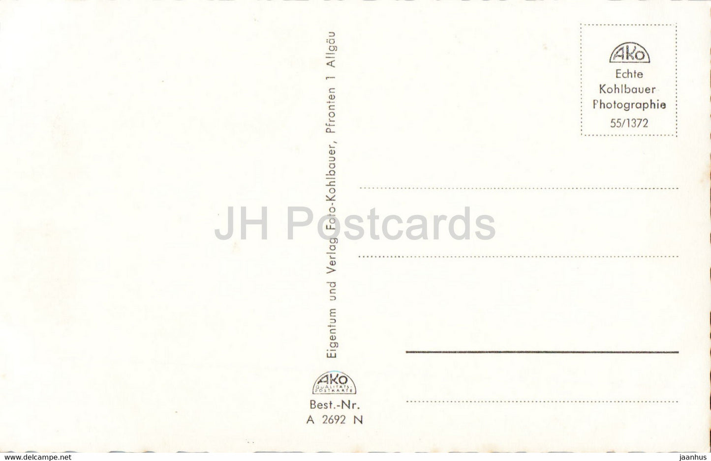 Die Wieskirche b Steingaden Obb - église - carte postale ancienne - Allemagne - inutilisée