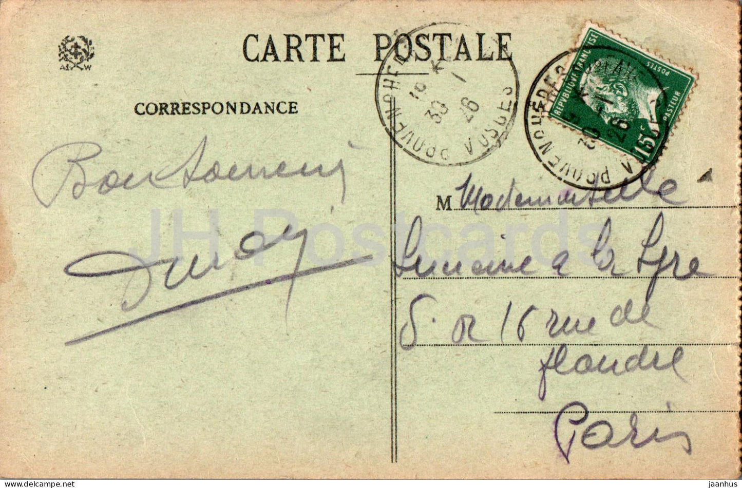 Domremy - Eglise du Village - Collection Jeanne D'Arc - église - 3201 - carte postale ancienne - 1926 - France - occasion