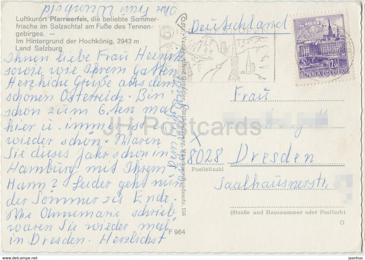 Luftkurort Pfarrwerfen - Salzachtal - Hochkonig 2943 m - children - Austria - used