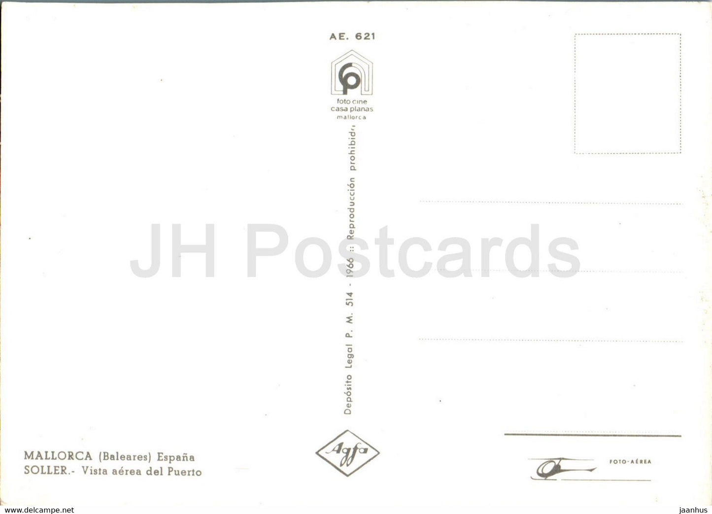 Soller - Vista aerea del Puerto - Mallorca - 621 - Spain - unused