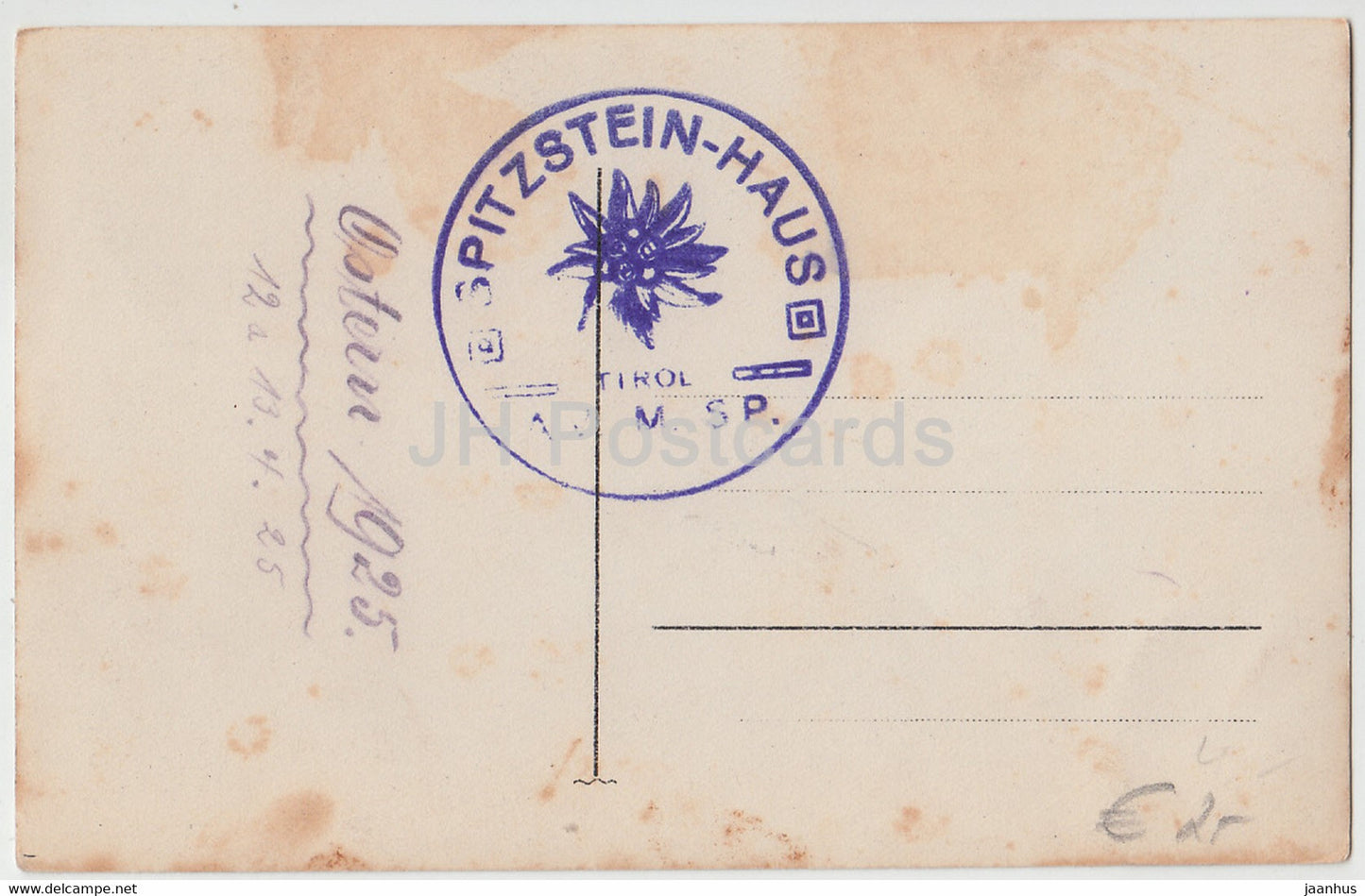 Spitzstein Haus - Ostern 1925 - carte postale ancienne - 1925 - Autriche - utilisé