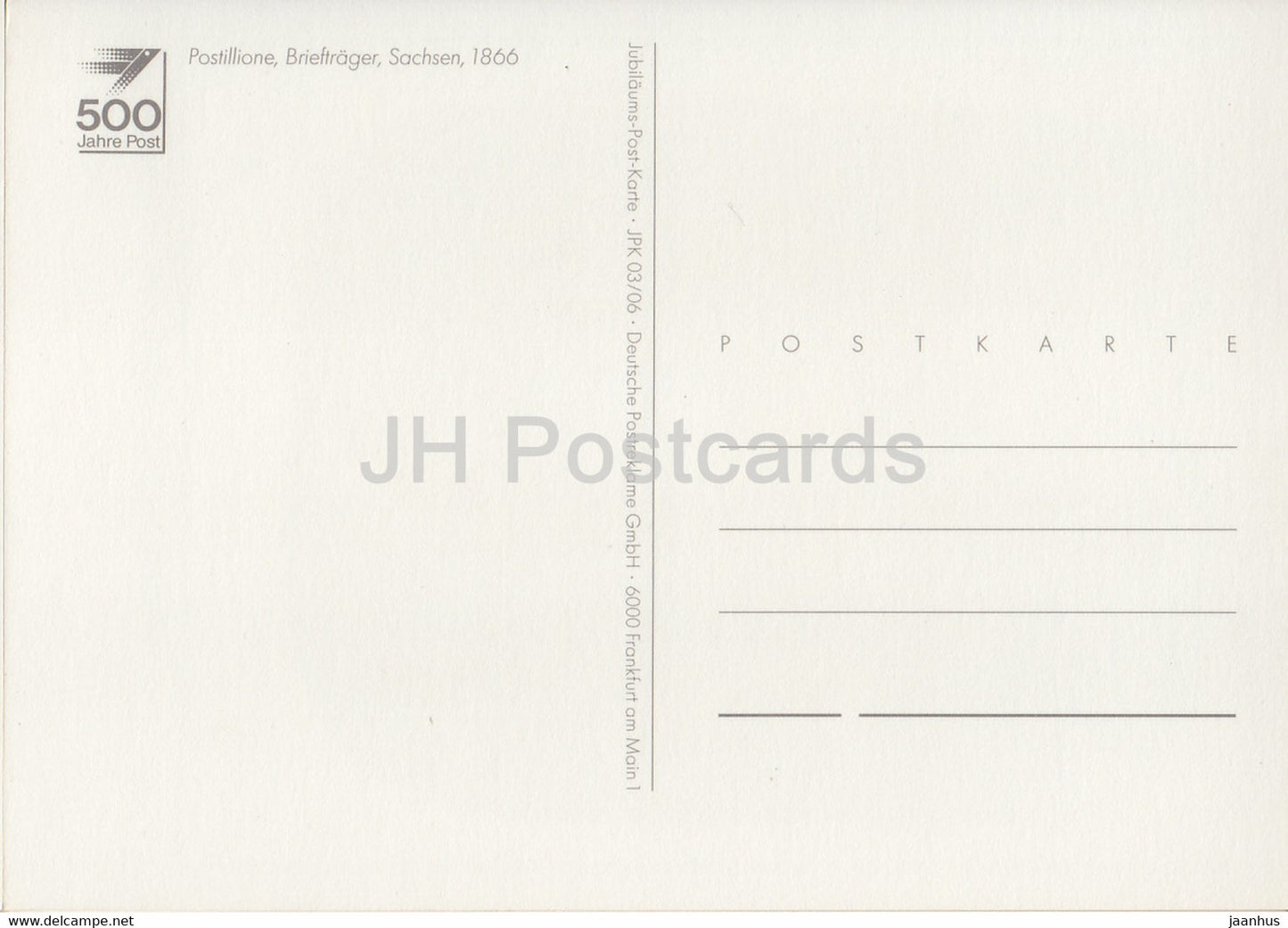 Postillione Brieftrager - Sachsen - Postmen - horse - Mail Service - Germany - unused