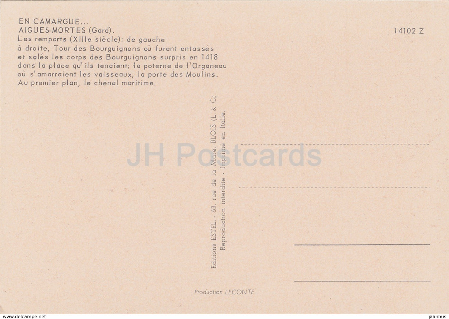 Aigues Mortes - Les Remparts - De Gauche a Droite - Frankreich - unbenutzt