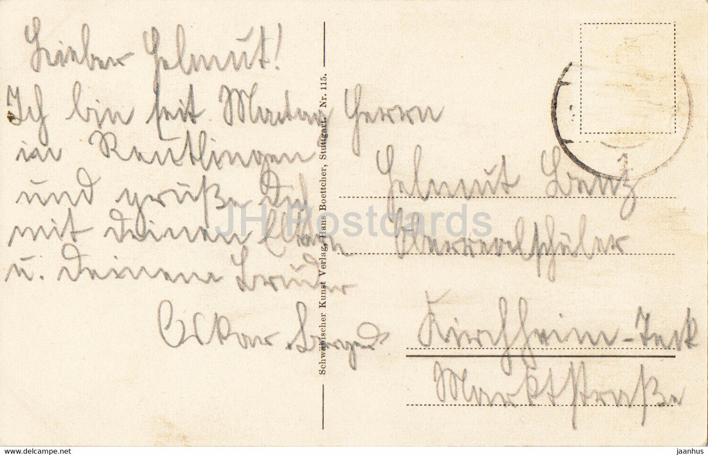 Schloss Lichtenstein - castle - 115 - old postcard - Germany - used