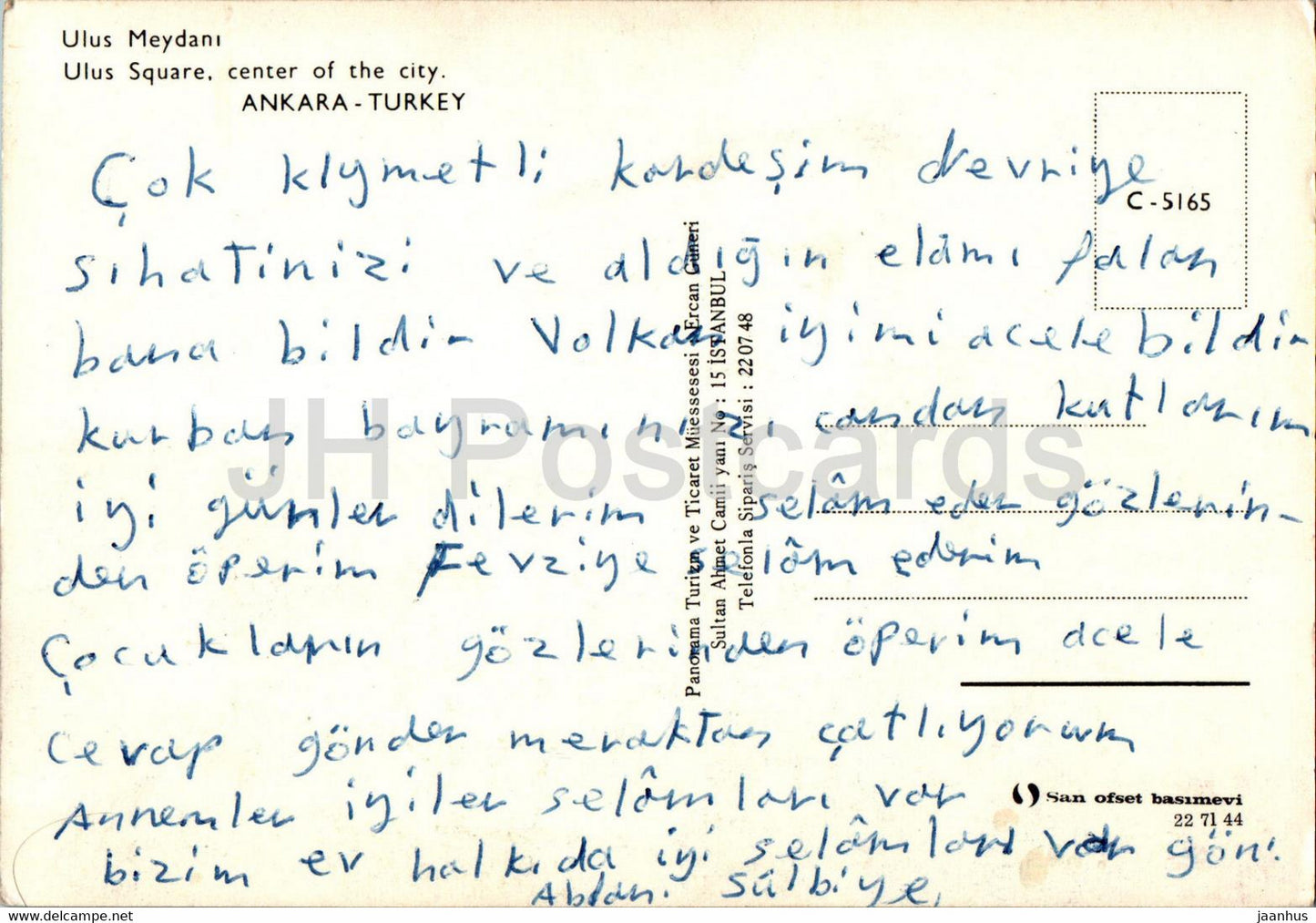 Ankara - Ulus square - Center of the City - bus - 5165 - Turkey - used