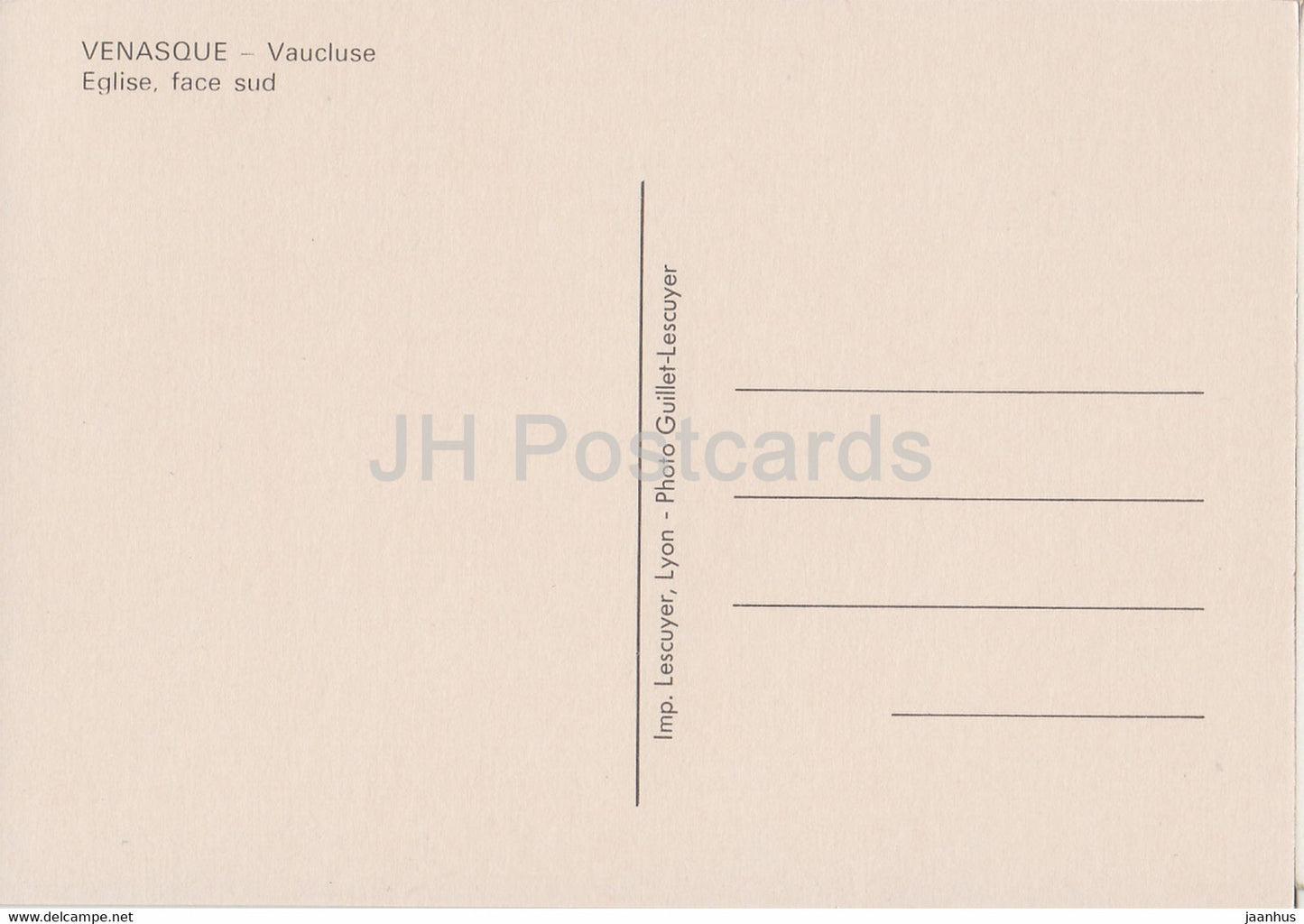 Venasque - Eglise face sud - church - France - unused