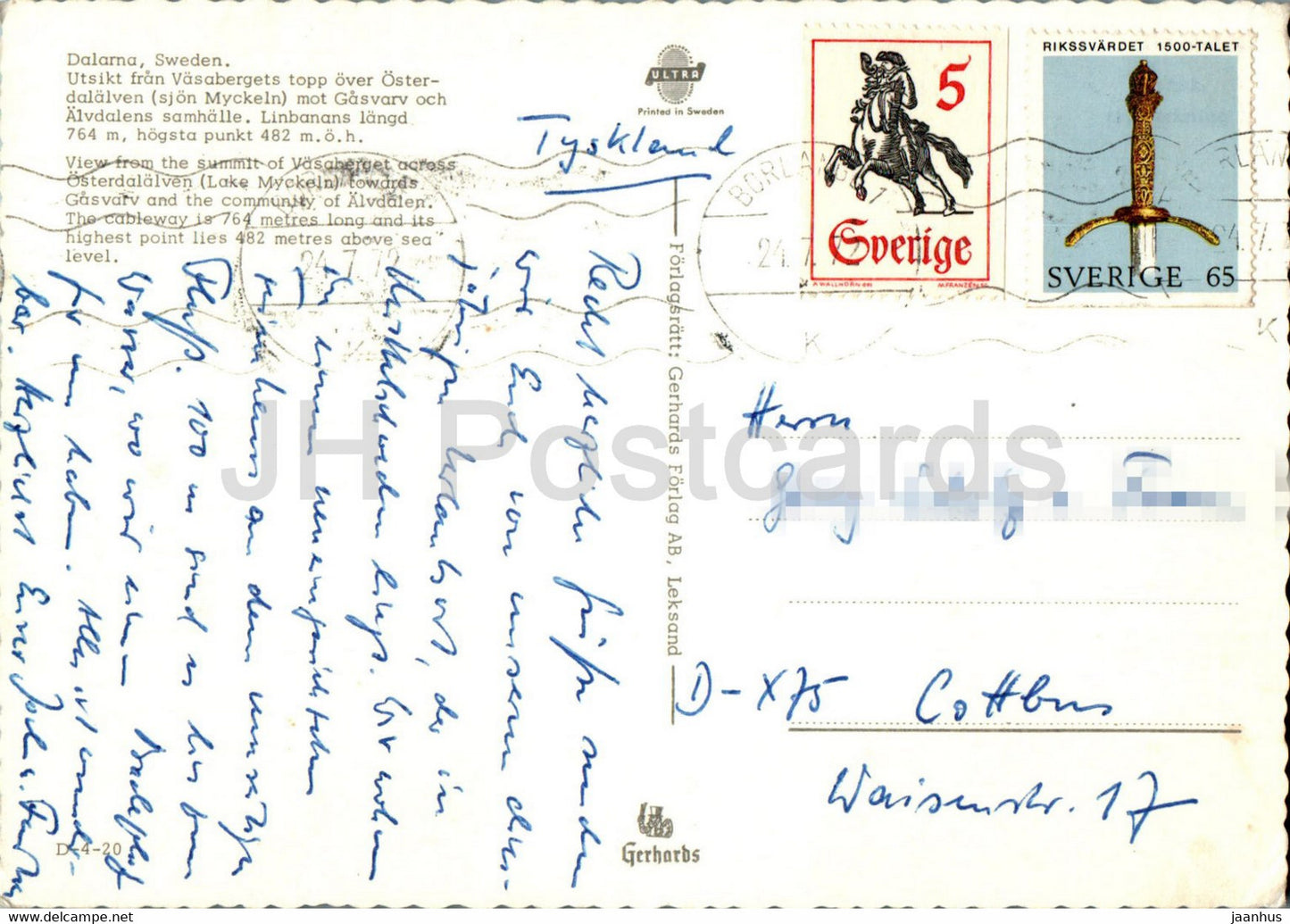 Dalarna - Gasvarv - 1972 - Suède - d'occasion