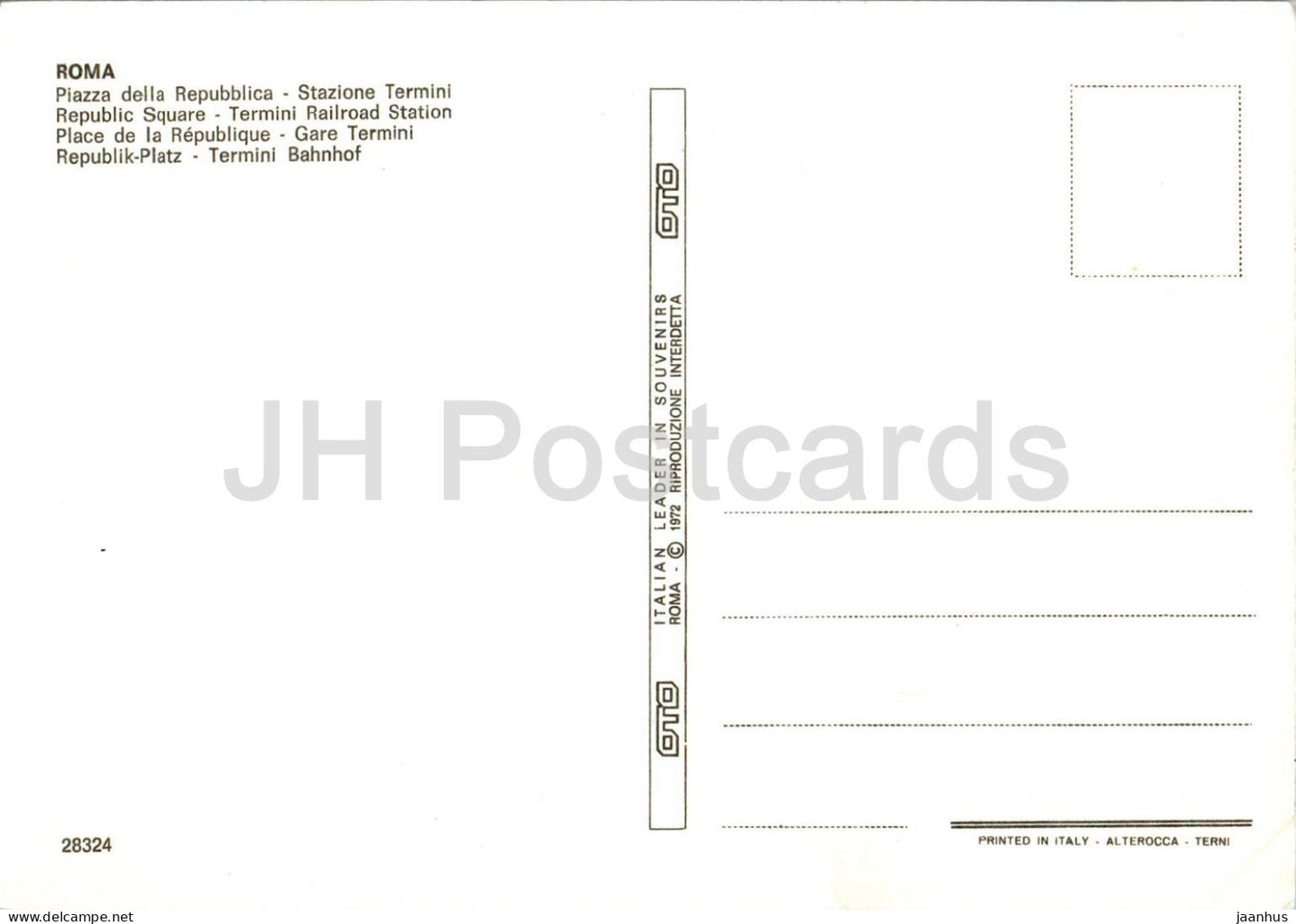 Roma - Rom - Piazza della Repubblica - Stazione Termini - Platz der Republik - Bahnhof - 28324 - Italien - unbenutzt