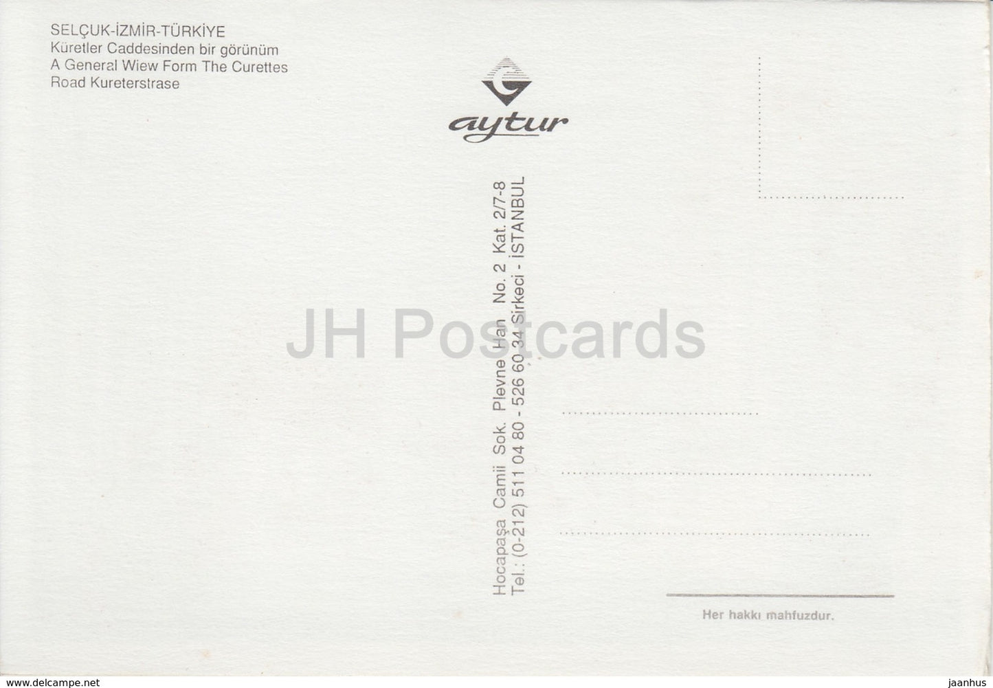 Selcuk - A General View from the Curettes - ancient ruins - Turkey - unused