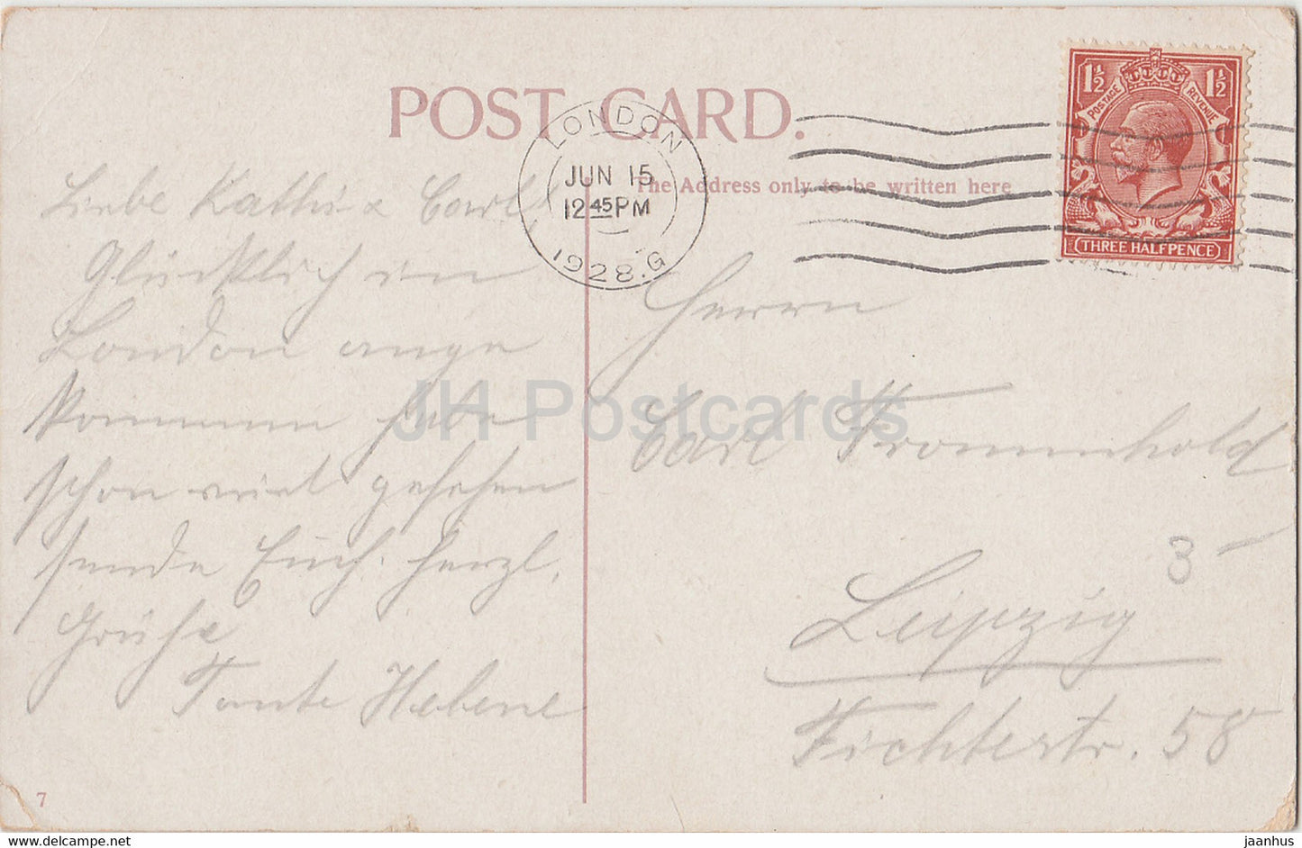 London - Houses of Parliament - boat - old postcard - 1928 - England - United Kingdom - used