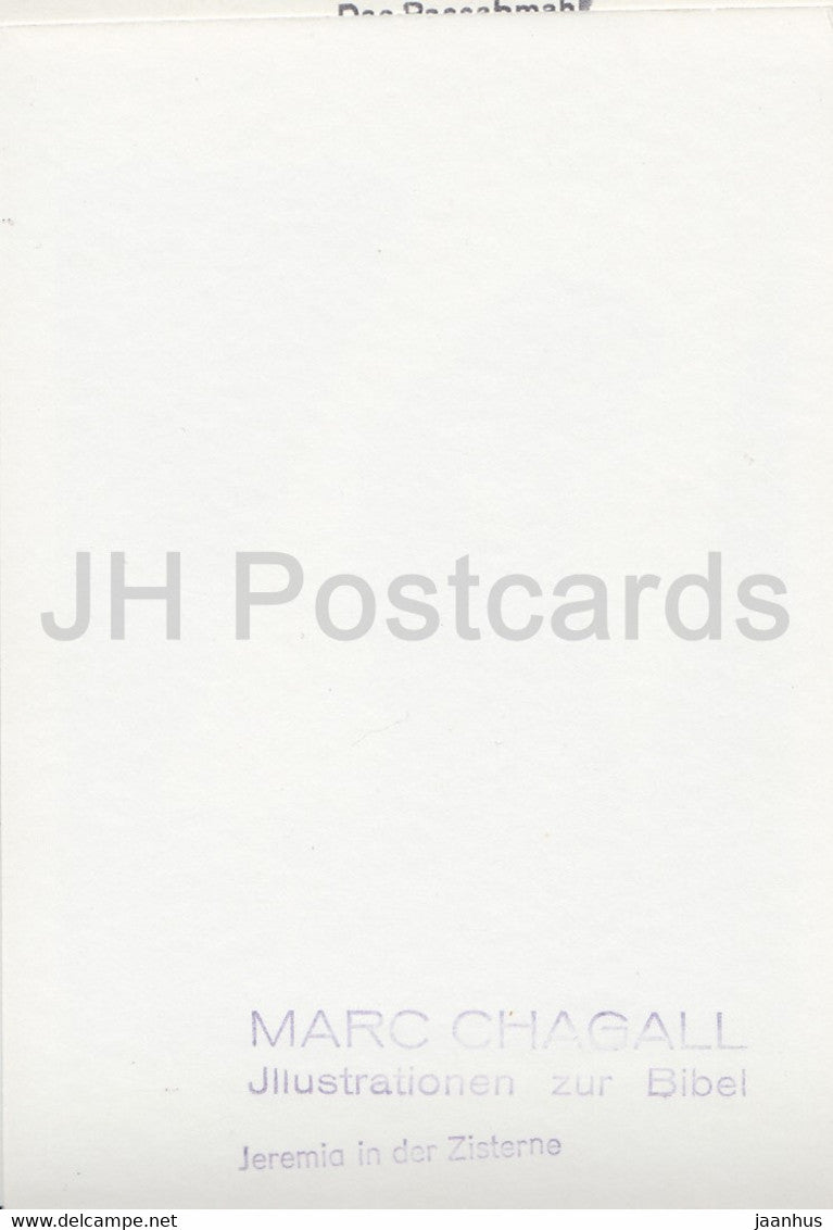 Illustration von Marc Chagall – Illustration zur Bibel – Jeremia in der Zisterne – Russische Kunst – Deutschland – unbenutzt