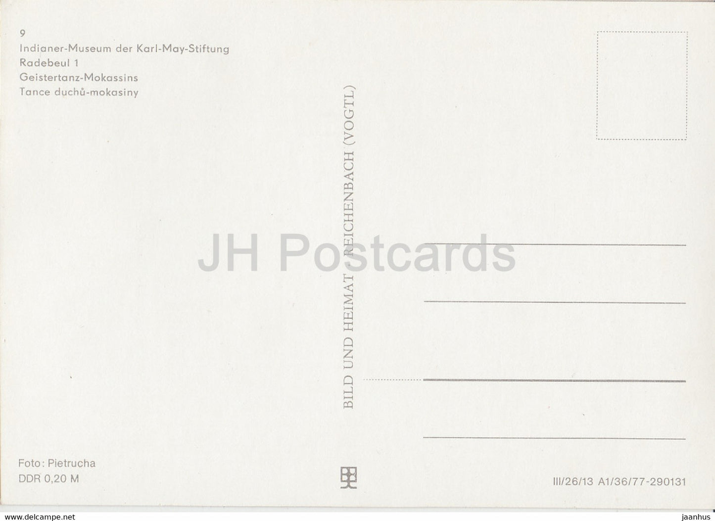 Geistertanz Mokassins - Ghost dance moccasins - indian - Indianer Museum Radebeul - DDR Germany - unused