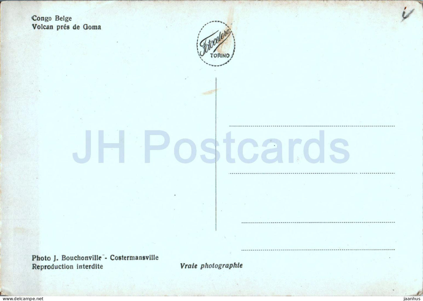 Congo Belge - Volcan pres de Goma - volcano - Congo - unused