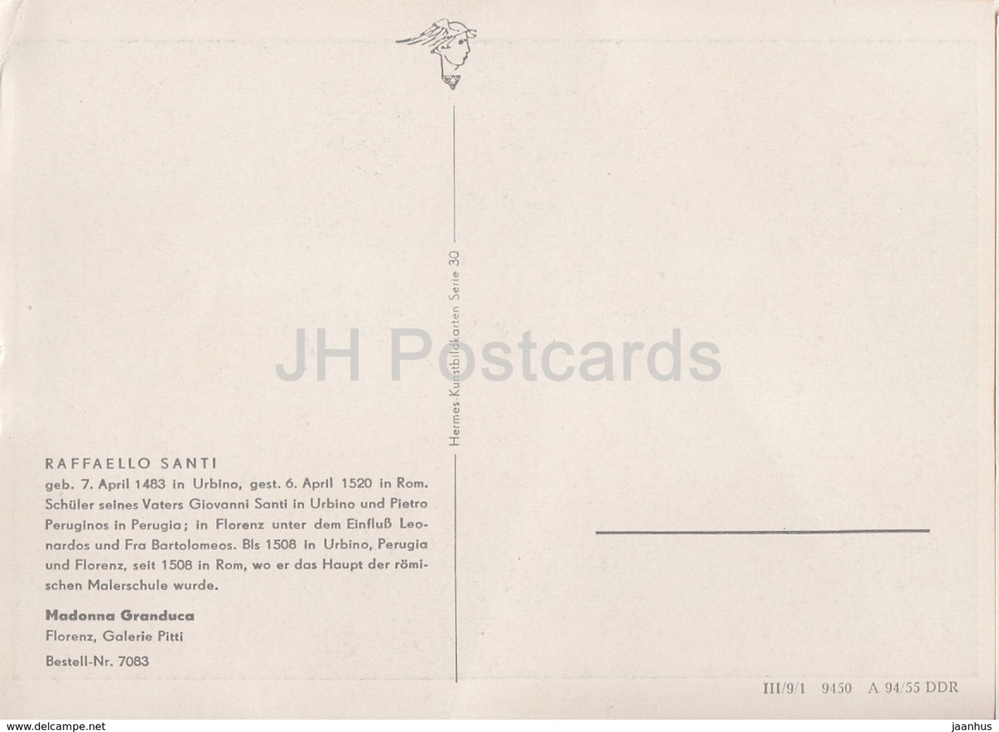 Gemälde von Raphael Santi – Madonna Granduca – italienische Kunst – Deutschland DDR – unbenutzt
