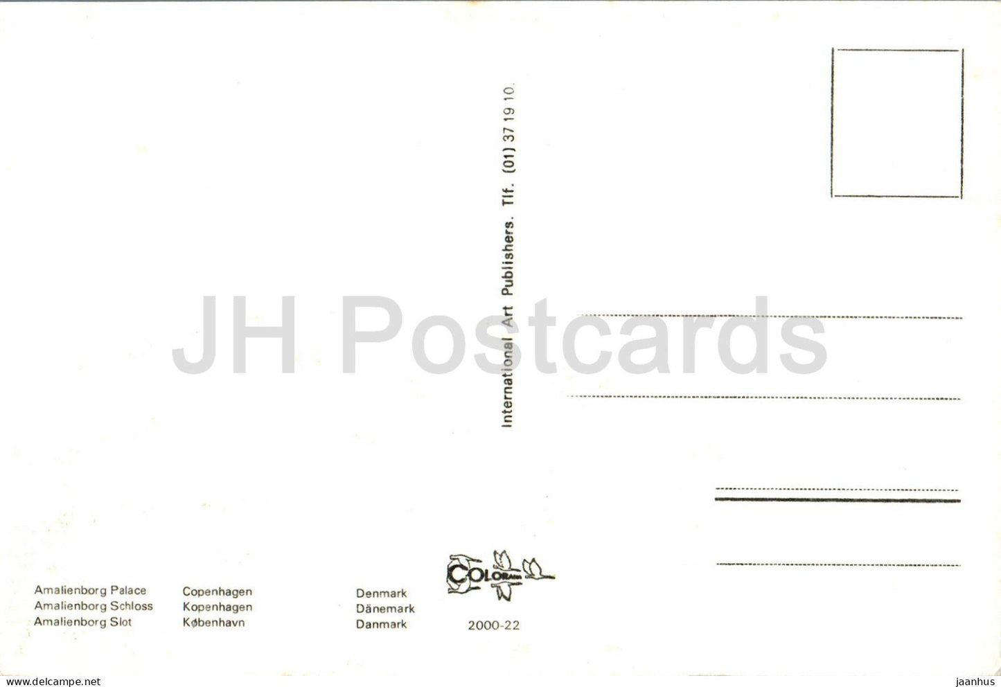 Kopenhagen – Kobenhavn – Schloss Amalienborg – Slot – 2000–22 – Dänemark – unbenutzt