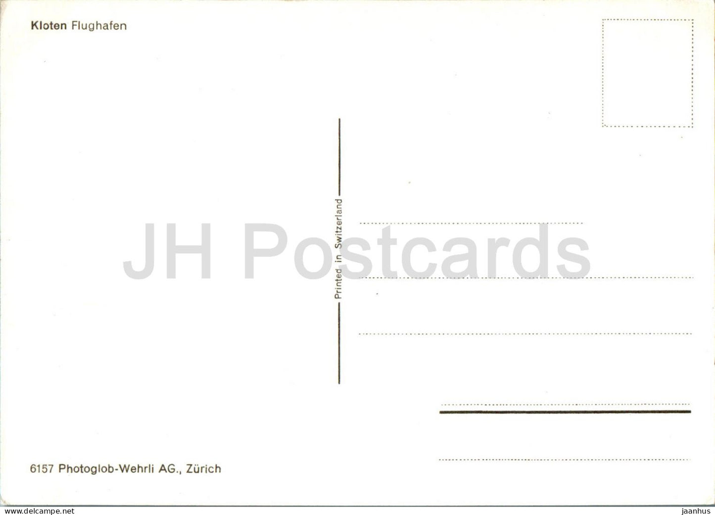Kloten - Flughafen - aéroport - avion - 6157 - Suisse - inutilisé