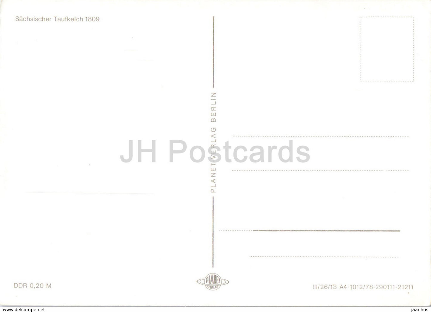 Sachsischer Taufkelch 1809 - christening chalice - Germany DDR - unused