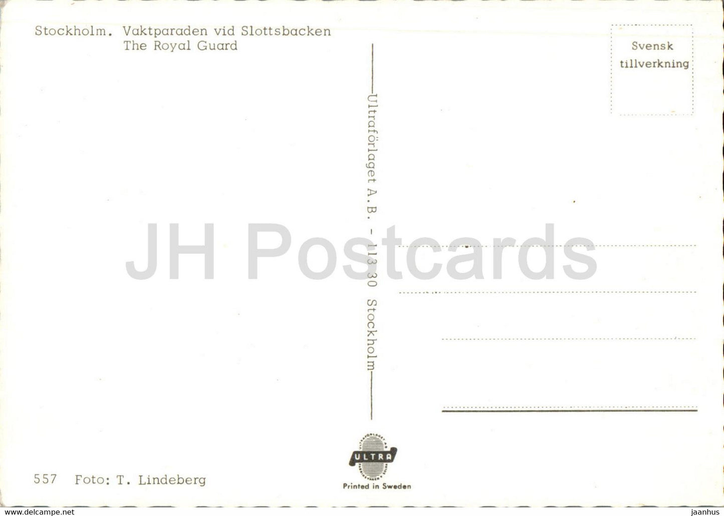 Stockholm - Vaktparaden vid Slottsbacken - La Garde Royale - cheval - 557 - Suède - inutilisé