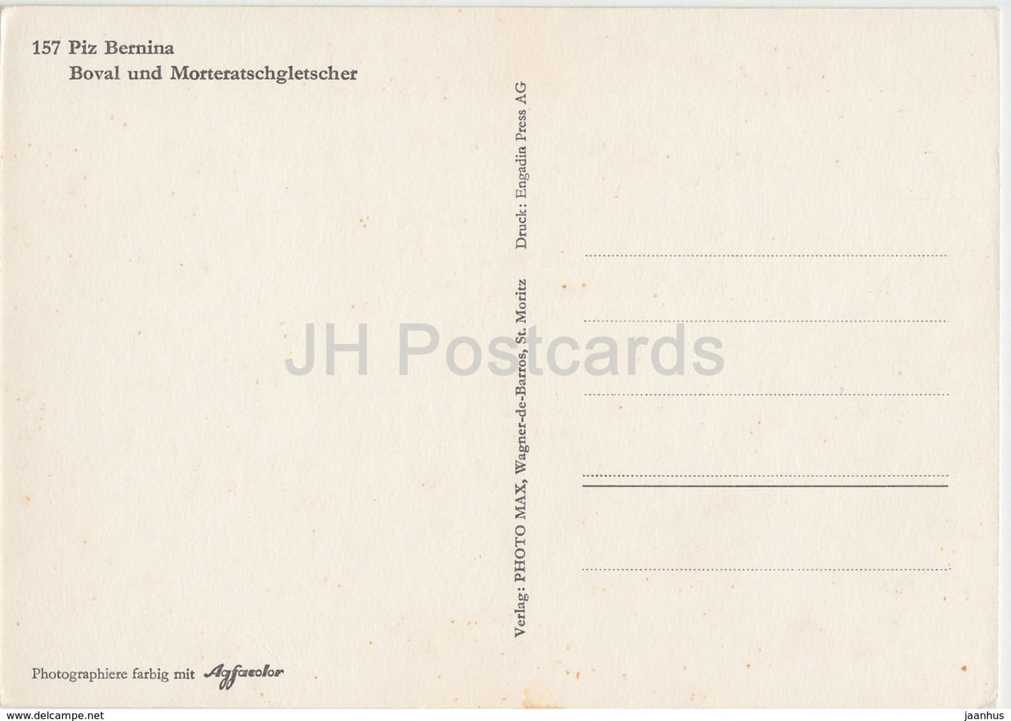 Piz Bernina - Boval und Morteratschgletscher - car - Switzerland - unused