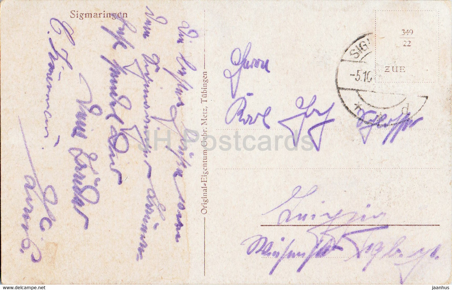 Sigmaringen - carte postale ancienne - Allemagne - occasion