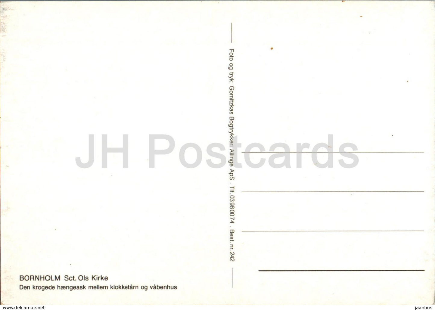 Bornholm - Sct Ols Kirke - Den krogede haengeask - cimetière - église - 242 - Danemark - inutilisé