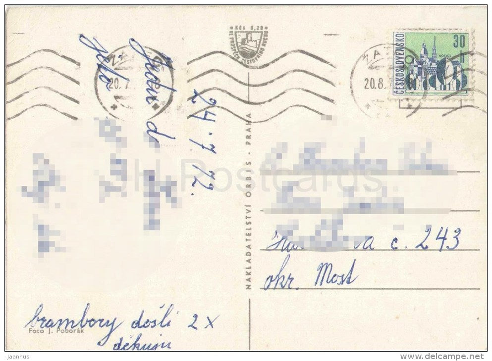 Žatec - square - Czechoslovakia - Czech - used in 1972 - JH Postcards