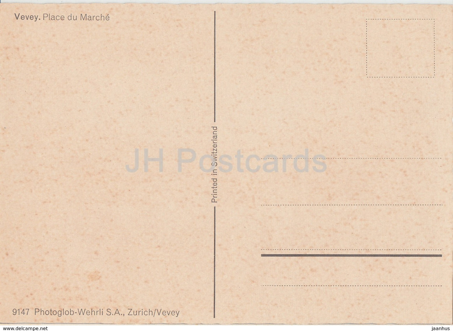 Vevey - Place du Marche - Market Square - cars - 9147 - Switzerland - unused