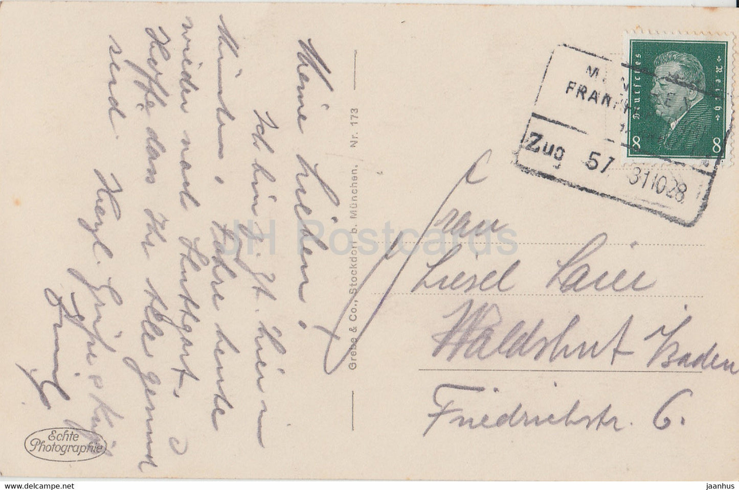 Munchen - Rathaus mit Frauenkirche - Munich - 173 - old postcard - Germany - used