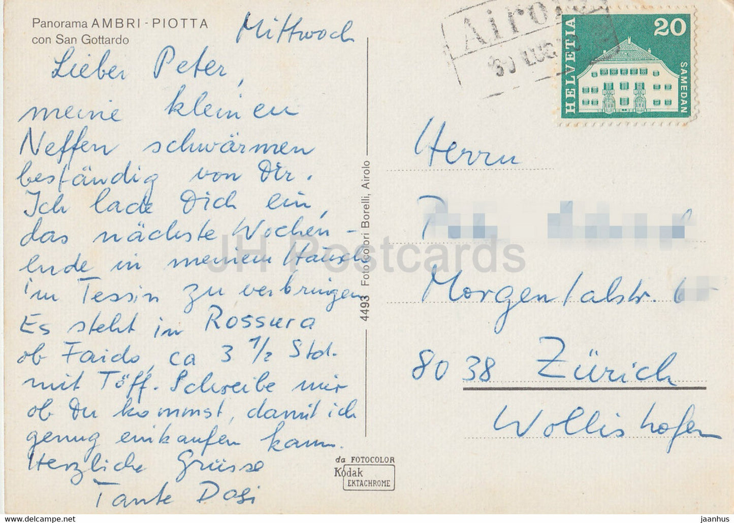 Panorama Ambri Piotta con San Gottardo - 4493 - Switzerland - used