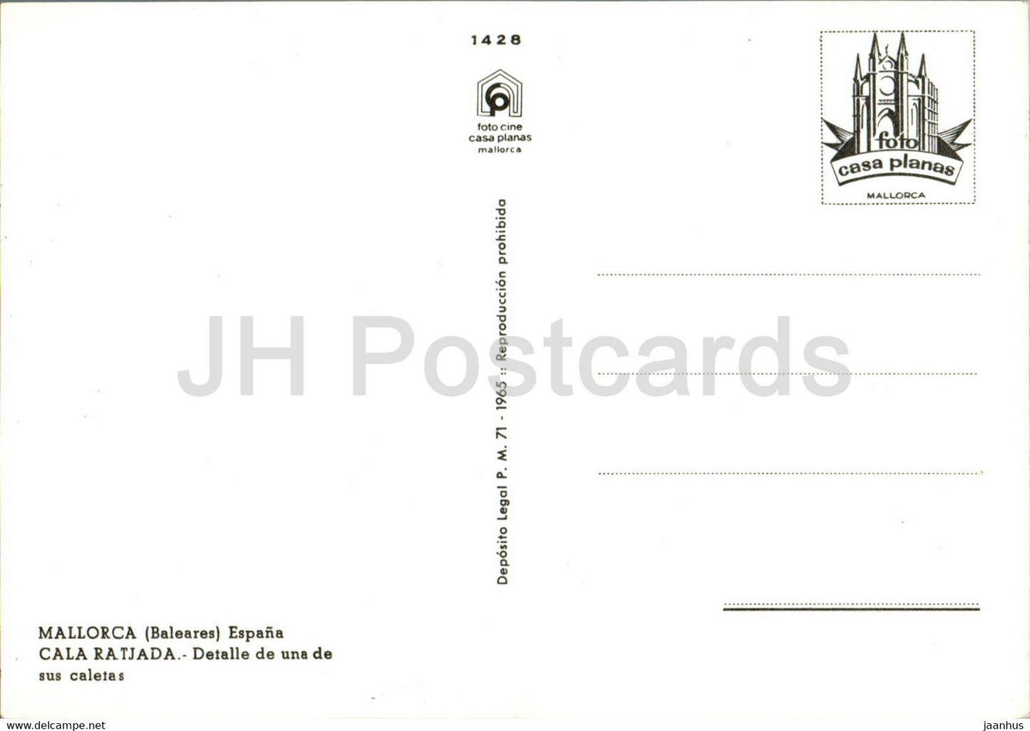 Cala Ratjada - Detalle de una de sus caletas - Majorque - 1428 - Espagne - inutilisé