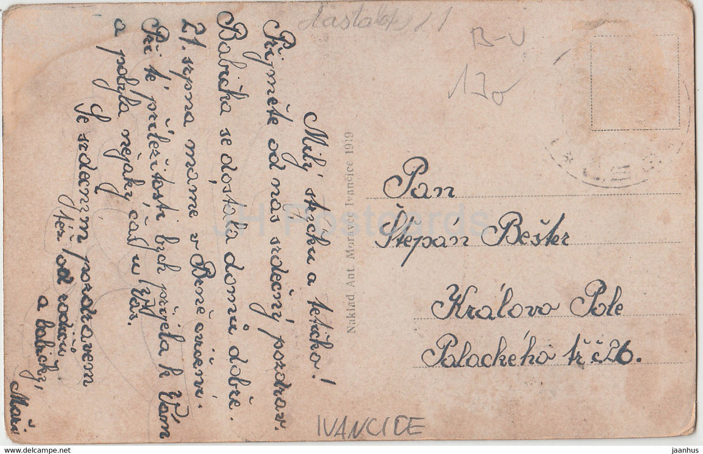 Pozdrav z Ivancic - Ivancice - alte Postkarte - 1919 - Tschechische Republik - gebraucht