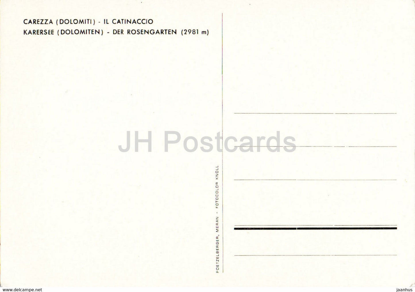 Dolomiti - Carezza - Il Catinaccio - Karersee - Der Rosengarten - skilift - Italy - unused
