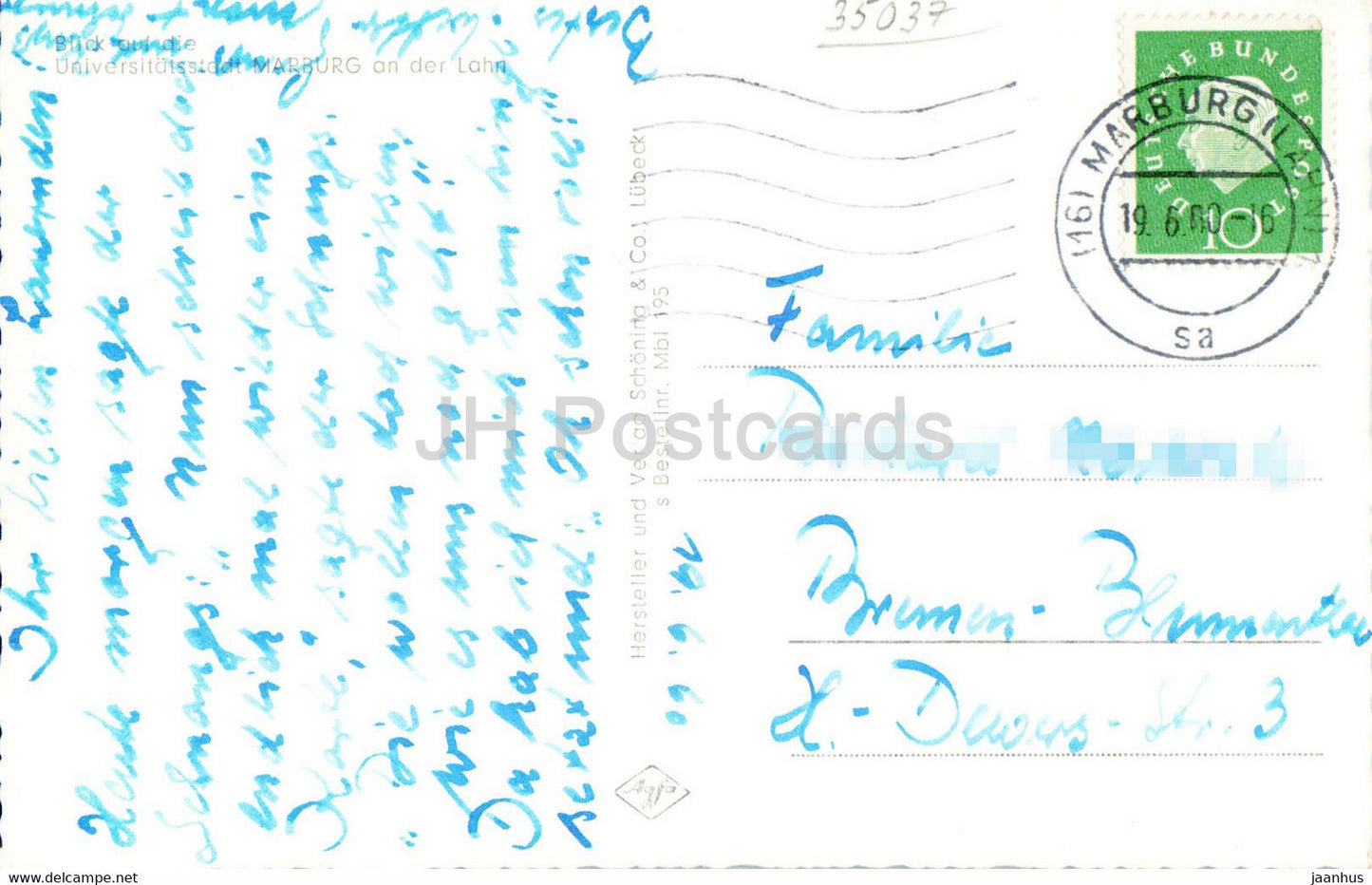 Universitatsstadt Marburg - 1960 - Germany - used